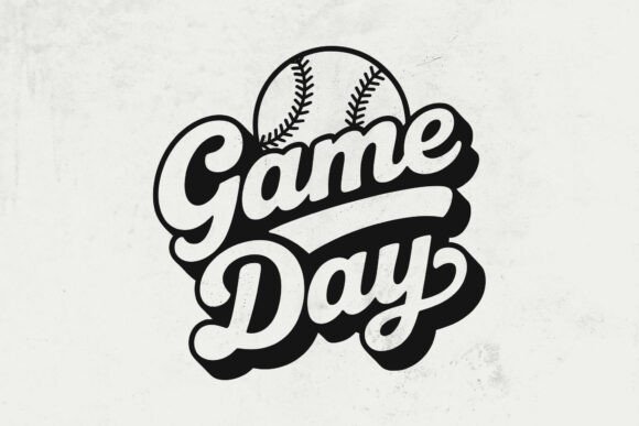 Game Day Baseball SVG, Retro Baseball