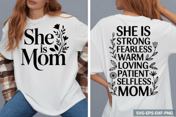 She Is Strong Fearless Warm Loving SVG